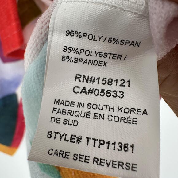 Trisha Tyler Jacket Womens Petite Medium Multicolor Abstract Single Button Drape - Picture 10 of 11